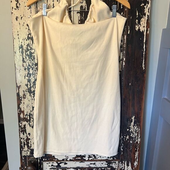 NWT Anthropologie Bordeaux U Neck Halter Mini Knit Dress. Size 2X. - Picture 3 of 11